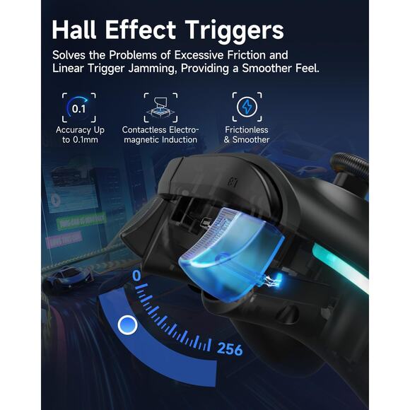 EasySMX X15 Wireless Bluetooth PC Controller Hall Joysticks RGB Lighting - Picture 5 of 8